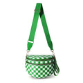 Fashion Women Waterproof Plaid Waist Bags Cute Tartan Belt Sport Dumpling Shoulder Bag for Girls Leopard Nylon Fanny Pack