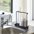 Metal Standing Drain Stand Removable Drip Tray Kitchen Organizer Soap Towels Sponge Cloth Carbon Steel Double Tier Modern Tools