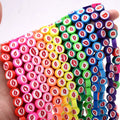New Design Colorful Lip Shape rainbow Polymer Clay Slice for Diy Handmade Jewelry Making
