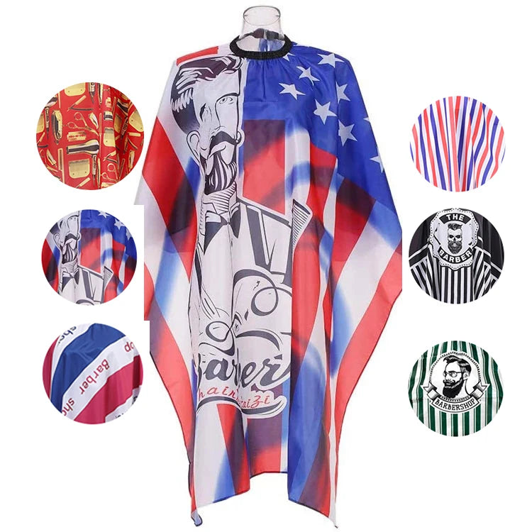 OEM Custom Professional Men's Barber Cape for Hairdressing Salon Hair Cutting Cape Designs Beauty Salon Essential