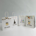 22*11*27cm Luxury Best Wishes Paper Handbags Gift Bags With Handles for Party