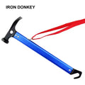 Iron Donkey Outdoor Camping Tools Aluminum Pulling Hand Hammer Tent Nail Hammer Camping Accessories