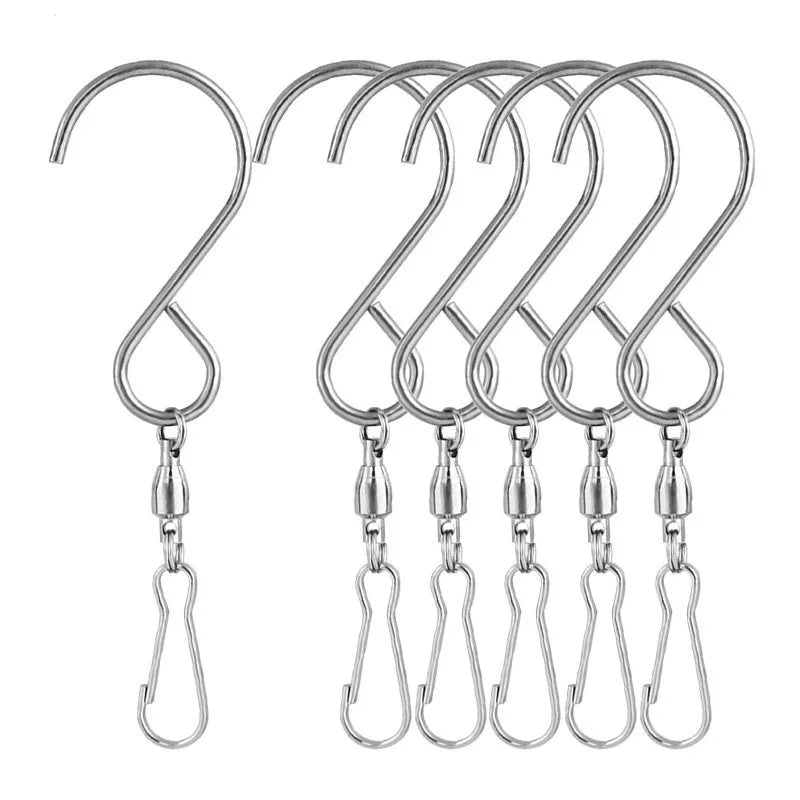360 Degree Rotating Wind Spinner Swivel Hooks Hanging Crystal Twisters S Hooks Stainless Steel Wind Spinner Swivel Hook