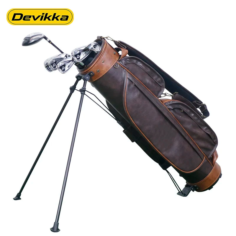 Konday Hot Sale Custom Logo PU Digital Printing Black & Purple Camouflage 5-Way Golf Stand Carry Bag