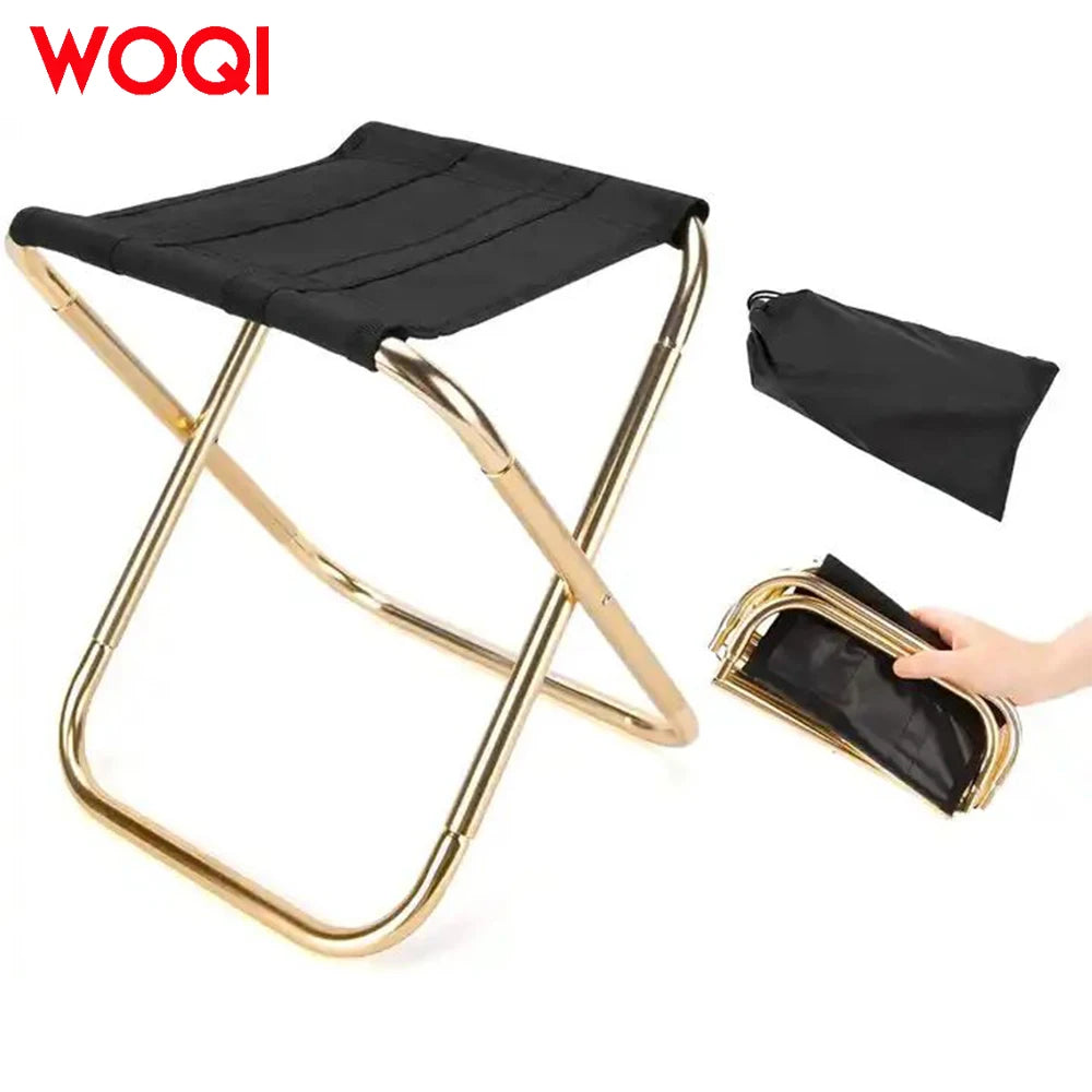 WOQI Fishing Seat Footstool Small Folding Stool Portable Chairs