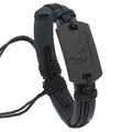 New Arrival Black North Wolf Bangle Punk Rock  Leather Bracelet Fashion  Jewelry Men Bracelets