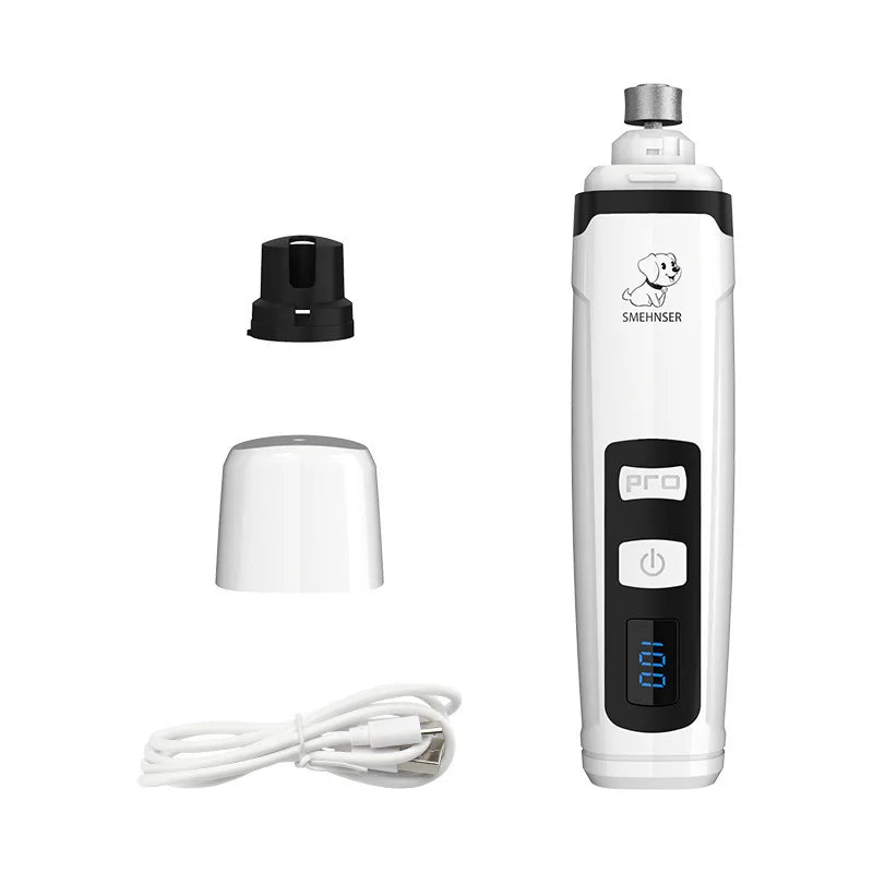 USB Charging Eco-Friendly ABS Diamond Quiet 50dB Pet Cat Paws Nail Grooming Trimmer Tool Rechargeable 2200mAh Replaceable