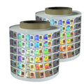 Custom Metal Foil Printed 3D Brand Name Logo Holographic Laser Sticker and Label for Certificate Anti-fake