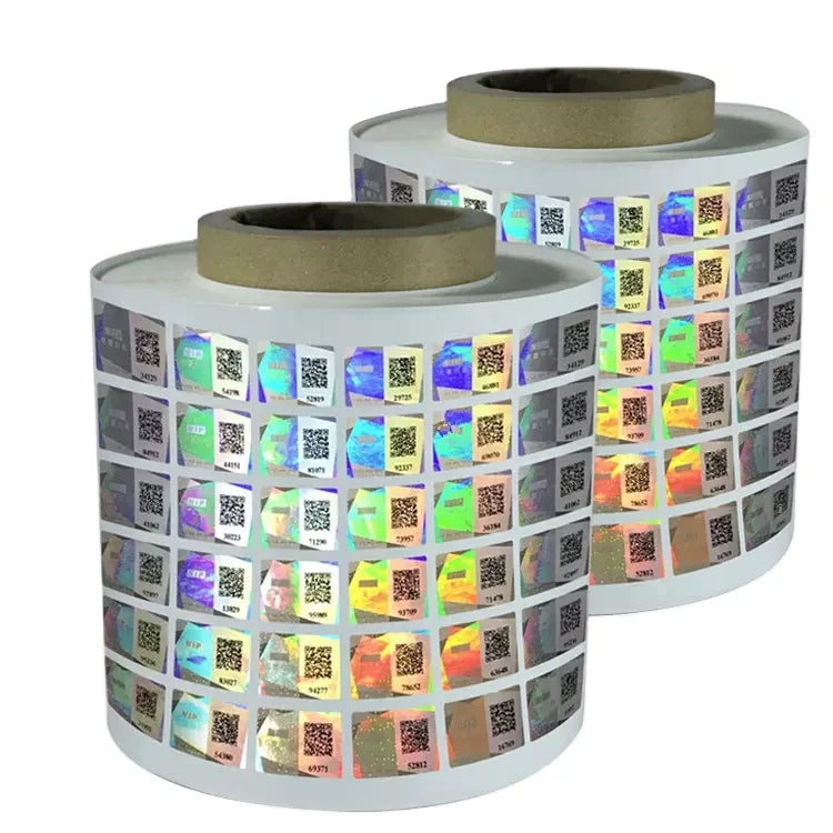 Custom Metal Foil Printed 3D Brand Name Logo Holographic Laser Sticker and Label for Certificate Anti-fake