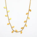 Joolim Spring &Summer Leaf Pendant Stainless Steel Necklace 18k Gold Plated Jewelry Wholesale