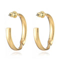 Women's Classic Gold-Plated Brass Hoop Earrings Fashion Jewelry for Party and Engagement Factory Wholesale Number Shape