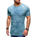 TS41207 Summer New Men's Short Sleeve Wholesale Tie-Dye Screen Printing Eco-Friendly Custom Logo Hipster Sport T-shirts