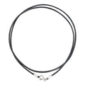 Factory Direct Black Cheap Rope Chains PU Leather Clasp Necklace Chain Necklace Wholesale