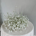 Wedding Silk White Roses Flower Arrangement Centerpieces Baby Breath Flower Artificial Garland Decoration Table for Events