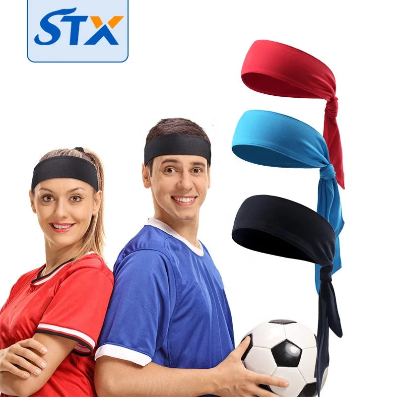 Sport Head Band Gym Running Tennis Football Mesh Fabric Dry Tie  Fit Sweatband Custom Ninja on Headband Printed Logo Basketball