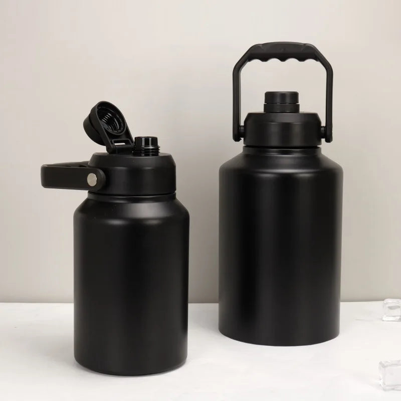 64oz/128oz Double Wall Vacuum Flask Insulated Stainless Steel Water Bottle with Customer logo