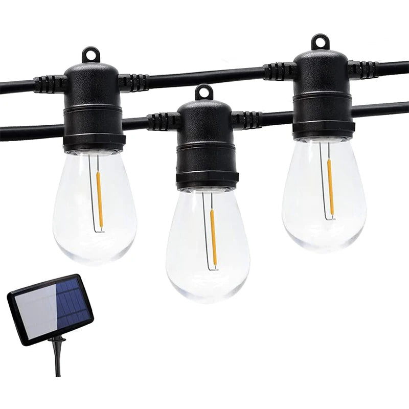 JAIYI S14 LED Plastic Bulb String Light Solar Heating 2700K for Garden Lighting String Festive Decorative String Light