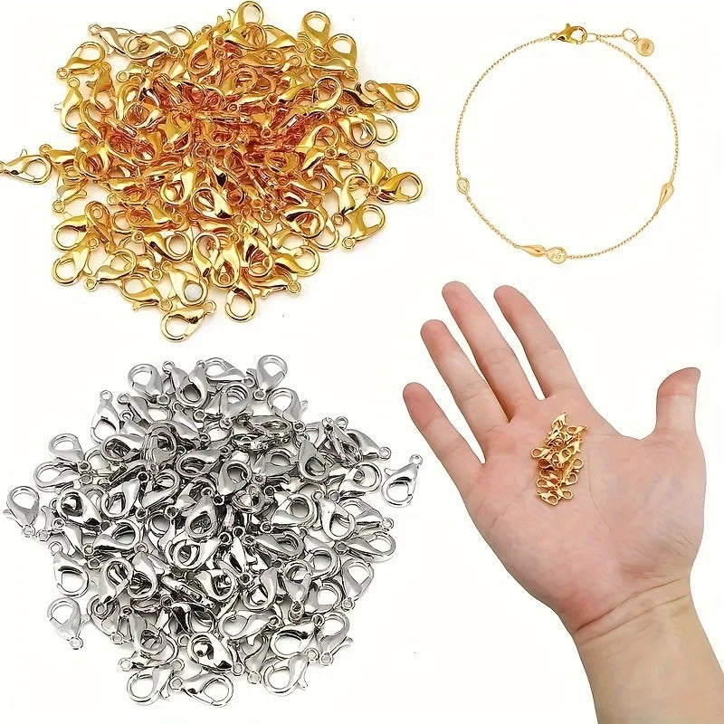 Factory Direct 6*12mm Copper Lobster Clasps Versatile Connecting Hooks Buckles for Jewelry Making Bracelet Necklace Materials