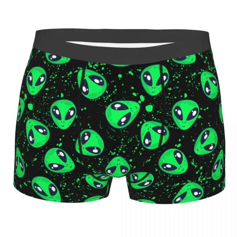 Odm Dropping alien ET 3d Print Service Underwear Men UFO Digital Print on Demand All Over Print Underpants Personalized Boxer