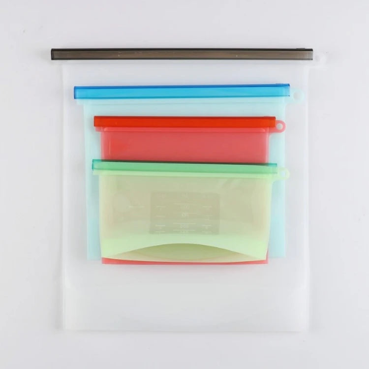 Eco Friendly Customize Own Logo Reusable Silicone Food Storage Bags Ziplock Refrigerator Picnic Waterproof Silicon Bags