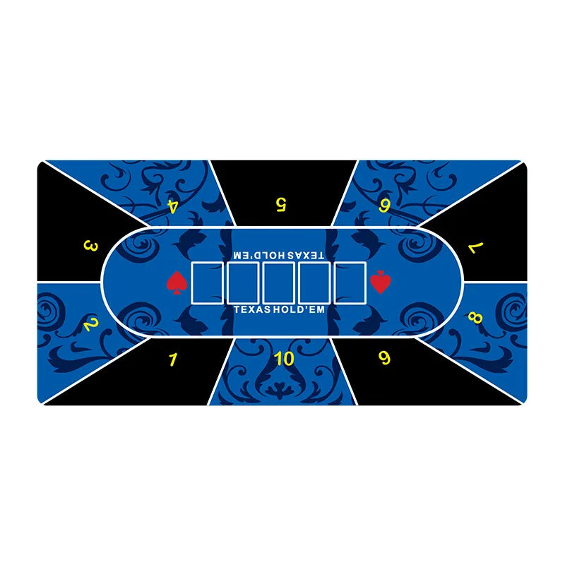 Beecomely BGA-Poker Pad Texas Hold'em Rubber Non-Slip 120x60cm Thickened Customizable Sizes Poker Table Mat