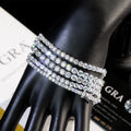 Goldleaf Hot Sale Hip Hop Style D Color VVS Moissanite Tennis Bracelet 3-5mm Gold Plated 925 Sterling Silver Gift Men Party