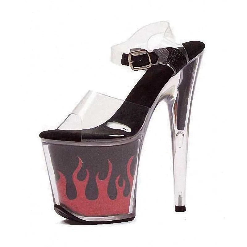 New Fashion Platform Sexy T-stage Model Walk Show High Heels Thin Heels 20 cm Pole Dance Leaky Toe Sandals