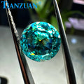 Blue Green Double Color Round Shape Crushed Ice Cut Cubic Zirconia Loose Stone Cz Stone for Jewelry