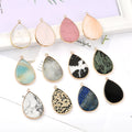 Natural Crystal Big Teardrop Bead Stone Pendant Drop Crystal Charm Bead Pendant for Diy Jewelry Making