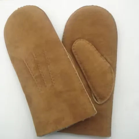 Sample Support 100 % Factory Direct Batch Manufacturer Customized Classic Winter Warm Sheepskin Gloves Fashion Leather Mittens