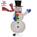 Life-Size LED Christmas Snowman Statue Indoor and Outdoor New Year Decoration Motif Lights