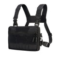 TOPTACPRO 500D Cordura Nylon Black Tactical Chest Pack Recon Kit Bag Tool Pouch Molle Tactical Chest Bag for Men