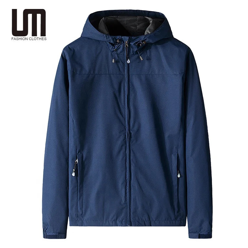 Custom Logo Trending Product Men s Casual Lightweight Outdoor Hooded Coats Plus Size Jackets