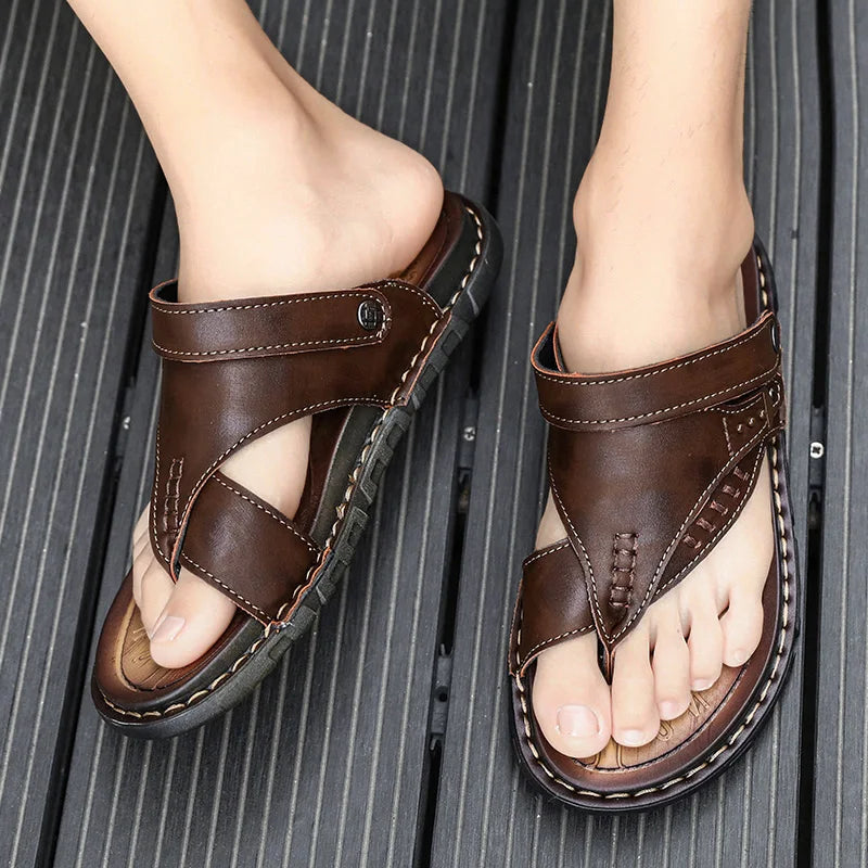 Classic Fashion Design Men's Fisherman Soft Comfortable Summer Beach Holiday Style Casual Wear-resistant Anti-slip Rubber Sole