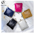 Andong Leather Coin Purse for Women Small Clip New Retro Fashion Genuine Cow Leather Short Wallet Europe Style 2033