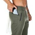 Custom Mens Zip Phone Pockets Cotton Sweat Pants Running Sports Gym Jogger Trousers Track Pants Men's Pants & Trousers