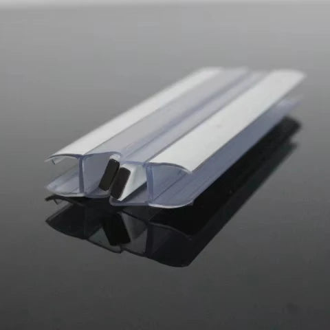 Waterproof Clear Plastic Edge  Stopper PVC Shower Glass Door Seal for Door Bottom Seal Strip for Sealing Strips 6mm