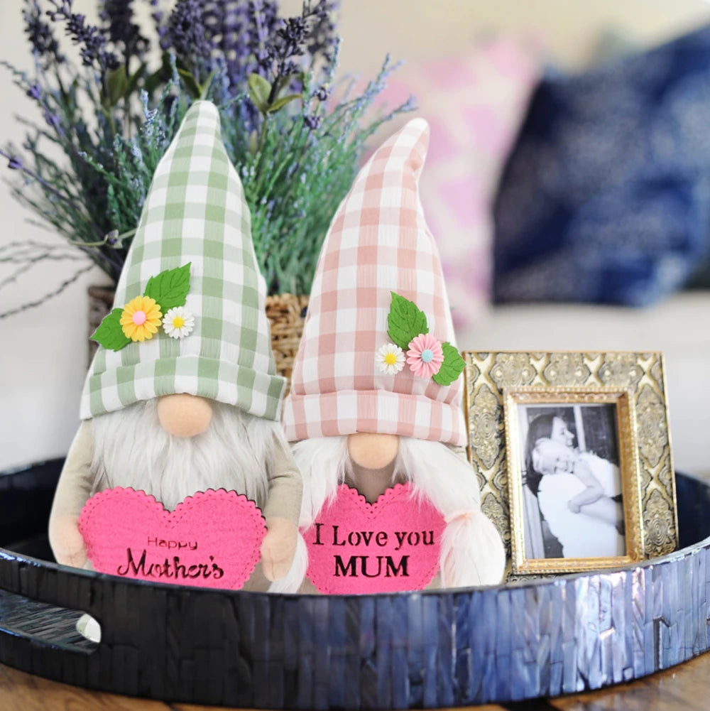 Customized Happy Novelty Mothers Day Party Decorations Presents Mother's Day Gifts Gnomes With Heart