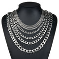 Hot New Hip Hop Men's and Women's Simple Necklace Stainless Steel Necklace