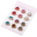 Simple Alloy Rhinestones Small Flower Corsage Brooch New Headband Hijab Scarf Deco Diamond Women Girls Wedding Gift Party