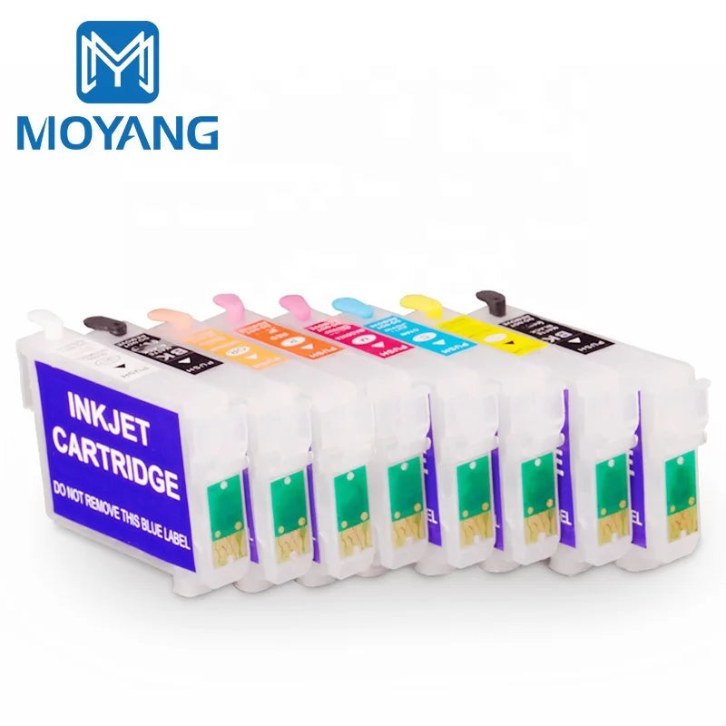 MoYang T0870-9 T0870 Refill Ink Cartridge for EPSON Stylus Photo R1900 Printer Refillable Tank Part