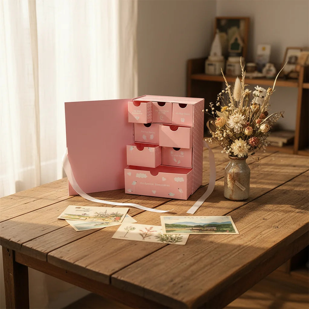Desk Calendar Custom Christmas Advent Calendar Box Nordic Calendar Box for Lipstick Lip Gloss Make up Packaging Bin D Wen D Wen