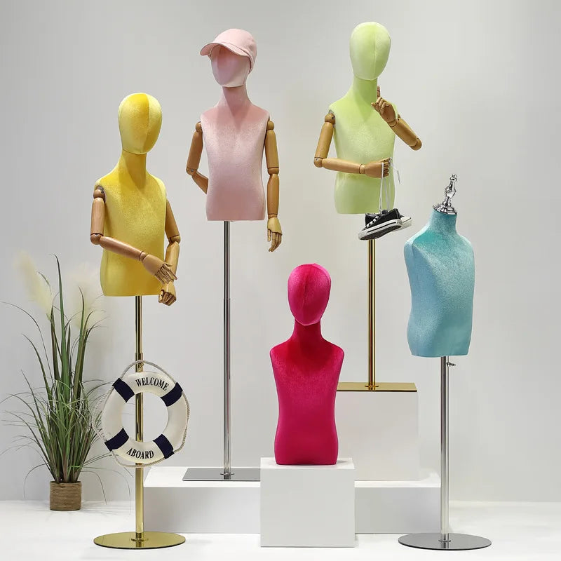 Children's Torso Half Body Clothing Display