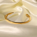 Drop Shipping Minimalist Open Design Cuff Bangle 18K Gold Plated Stainless Steel High Polished Open Bangles Jewelry Women