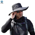 Unisex Outdoor Bucket Hat Wide Brim Breathable Sunscreen Waterproof Printed Character Boonie Hat Daily Cycling Summer
