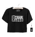 Custom Printed 95% Cotton 5% Spandex Streetwear Summer Crop Top T-Shirt for Fitness Free Label & Swing Tag