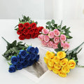 New silk artificial flowers 12 heads rose bouquet wedding decoration centerpiece rose bouquet