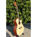China Aiersi Online Guitar Factory Cheap but High Quality 40 Inch Acoustic Guitar Solid Wood 6 Strings Natural Color Guitar