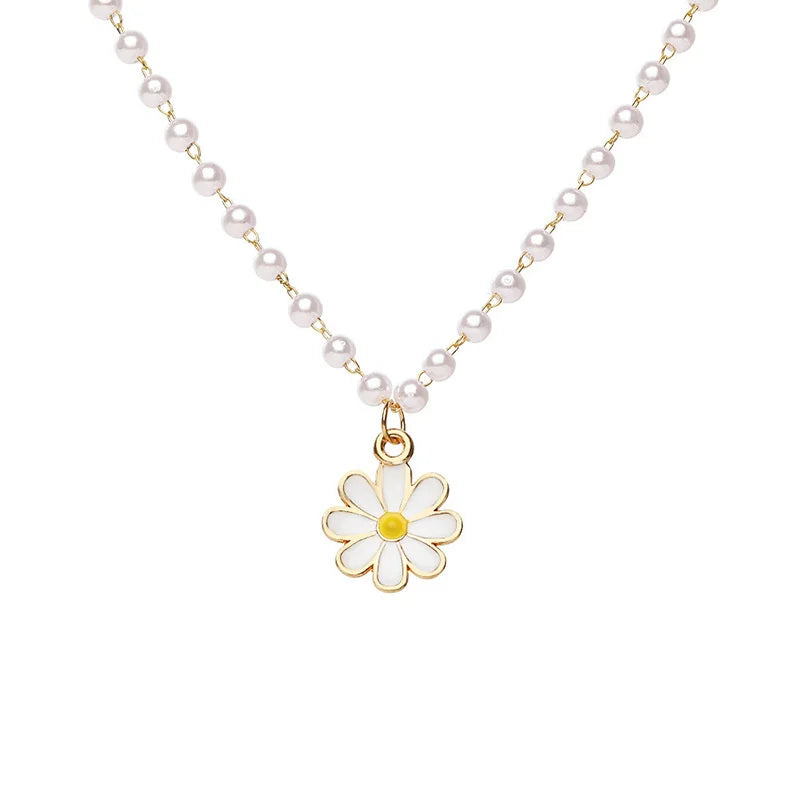 Factory Direct Cheapest Pearl Daisy Necklace for Pendant Jewelry Women Necklace
