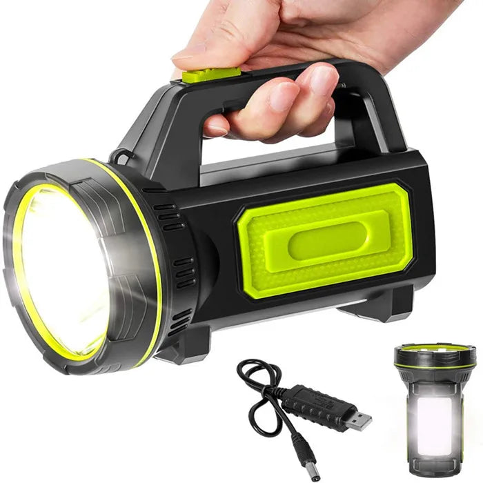 1600 Lumens Led Handle Light Aluminium Emergency Lamp Led Rechargeable Flashlight with USB Charging